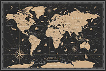 Obraz Kontinenty sveta World map 2000